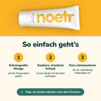 Anwendung der noetr Deocreme in 3 Schritten